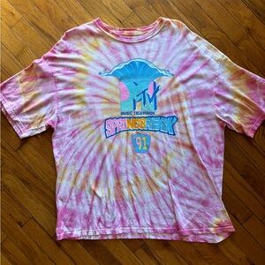 MTV 1991 Daytona Spring Break Tie Dye Shirt Large